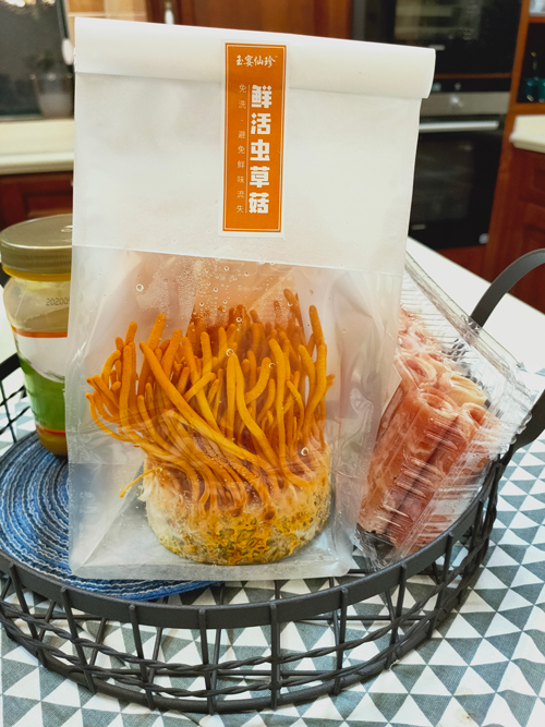 餐桌上的蛹虫草